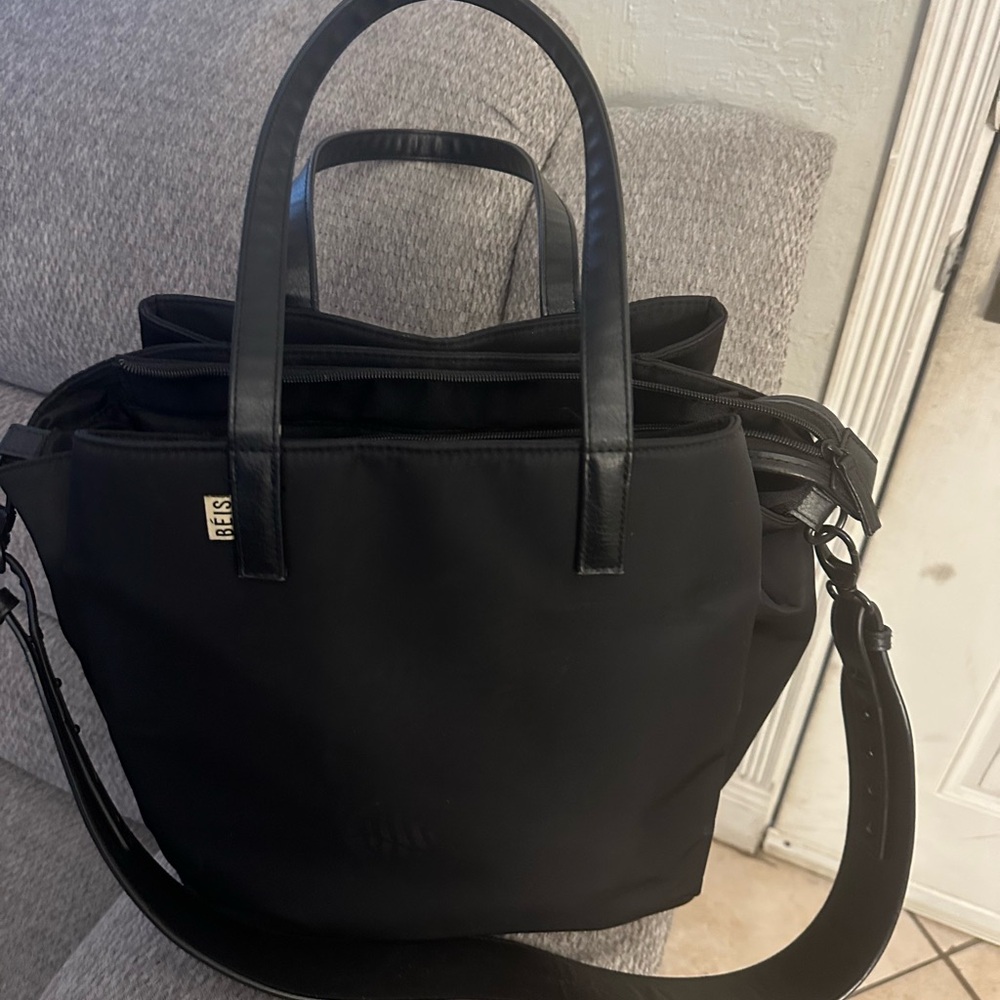BEIS Black the commuter tote
